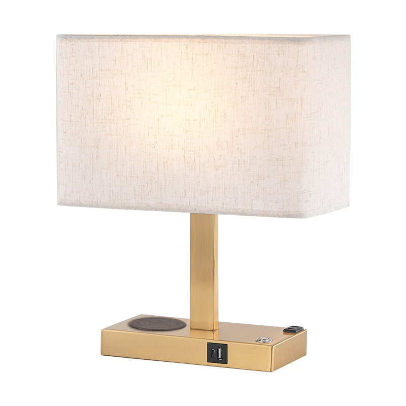 Modern Minimalist Rectangular Cloth Iron 1-Light Table Lamp for Living Room, Contemporary Home Lighting, Stylish Bedside Lamp, Industrial Design Desk Lamp, Elegant Minimalist Decor, Versatile Table Lighting Solution, Chic Accent Lamp for Modern Interiors,
