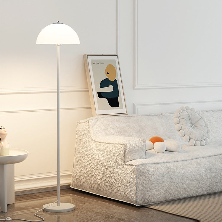 Modern Art Deco Half Circle Floor Lamp - Iron & Acrylic 1-Light for Living Room