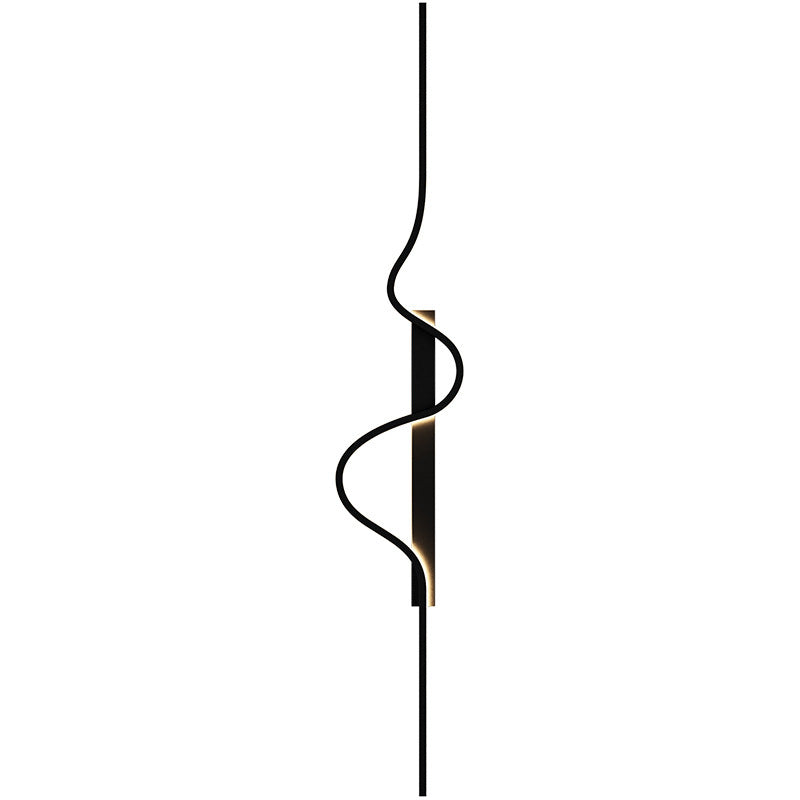 Modern Minimalist Aluminum Iron LED Wall Sconce for Living Room