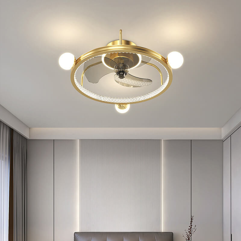 Modern Luxury LED Flush Mount Ceiling Fan Light - Full Star Design Ceiling Fixture
