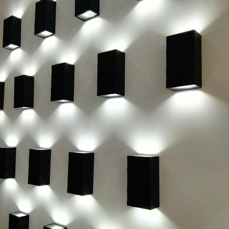 Modern Black Waterproof Aluminum LED Wall Sconce Lamp