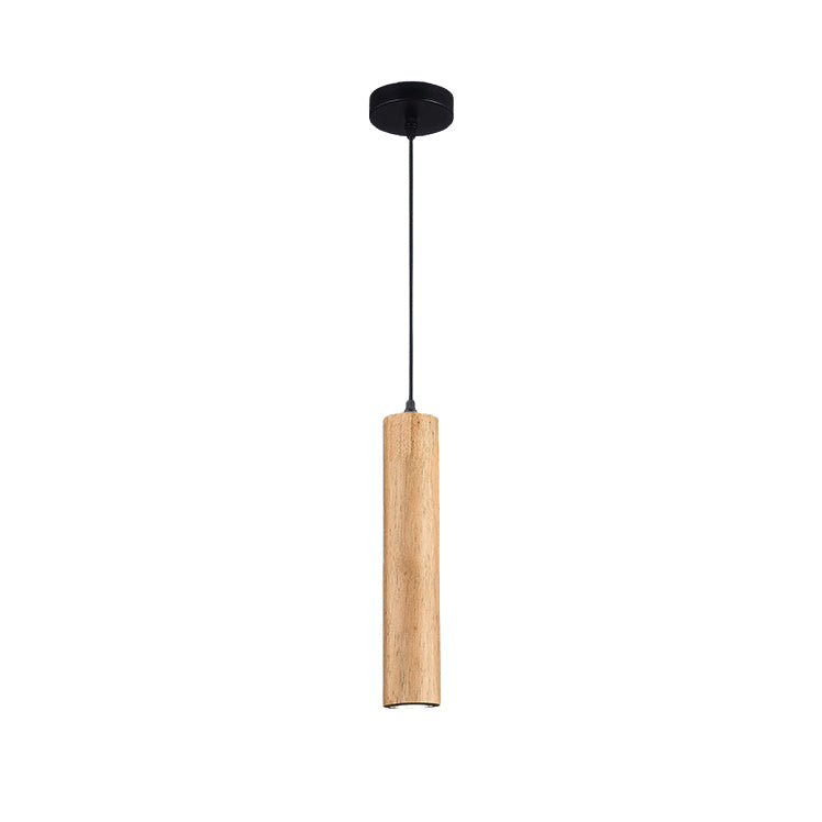 Modern Minimalist Oak Wood Pendant Light for Living Room & Bedroom