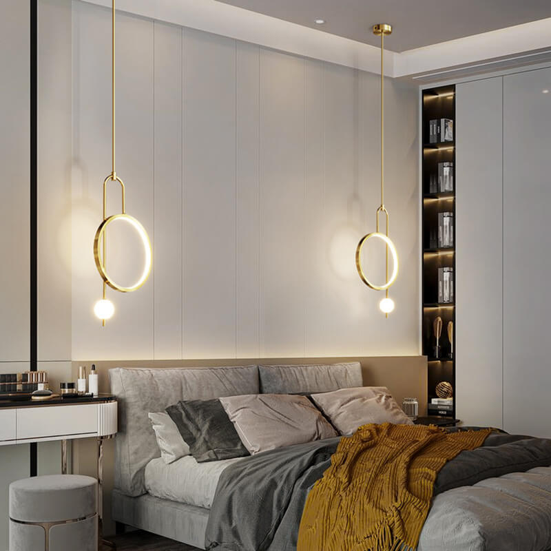 European Minimalist Circular Acrylic LED Chandelier - Light Luxury Design