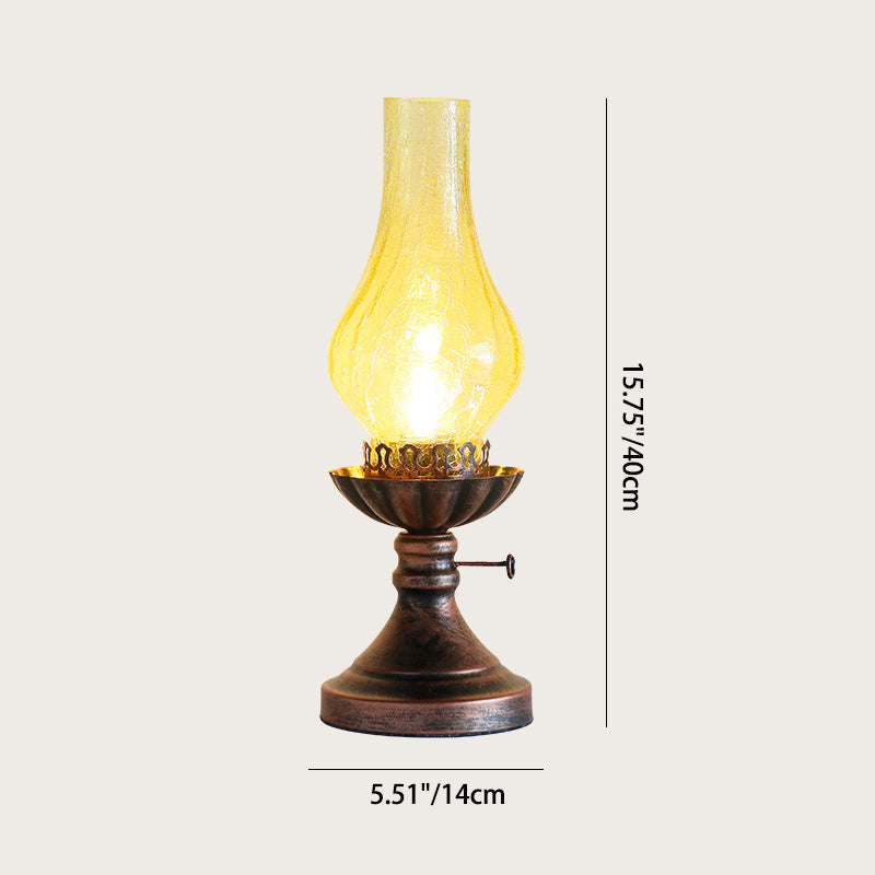 Traditional Vintage Candelabra Iron Glass 1-Light Table Lamp for Bedroom Decorative Lighting Antique Style Home Decor Bedside Nightstand Elegant Illuminator Classic Design Ambient Lighting Fixture Rustic Chic Accent Lamp