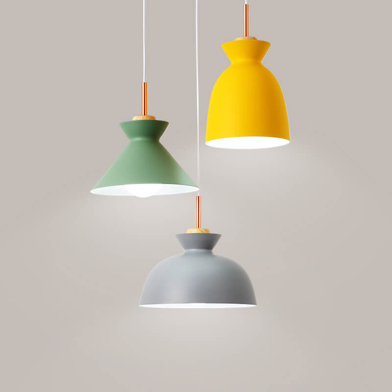 Nordic Macaron Metal 3-Light Chandelier - Modern Ceiling Light Fixture, Elegant Home Decor, Scandinavian Design, Brighten Living Room, Dining Area, Kitchen Lighting