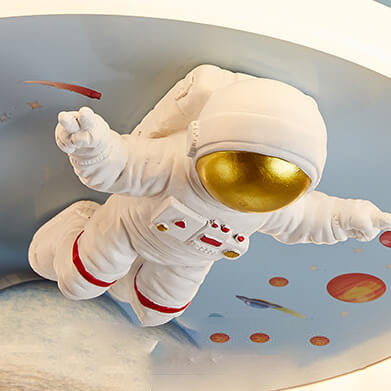 Cartoon Astronaut LED Flush Mount Ceiling Light - Creative Space Decor