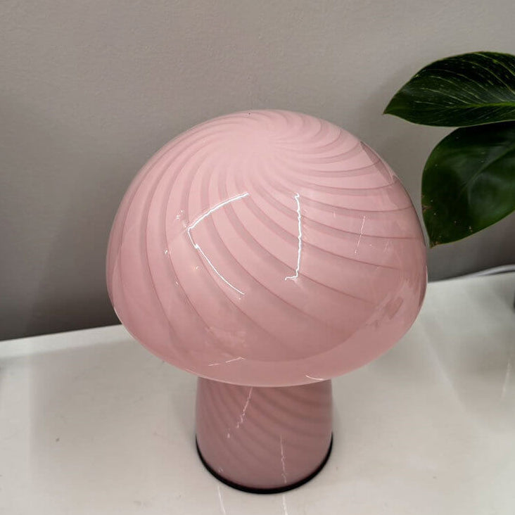 Modern Minimalist Mushroom Glass Table Lamp - 1-Light Design, Contemporary Home Lighting, Stylish Desk Lamp, Elegant Decor, Ambient Lighting.