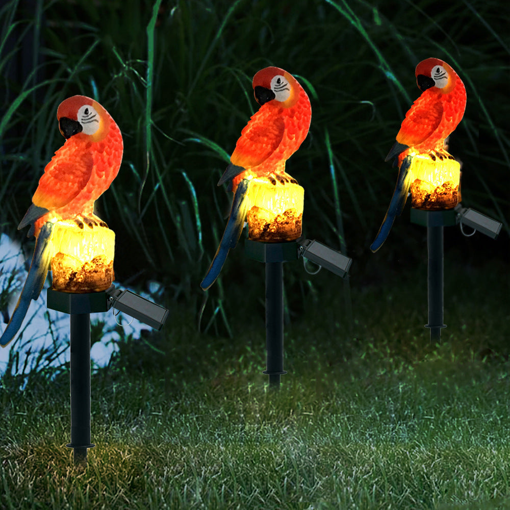 Colorful Waterproof Solar Parrot LED Lawn Light for Landscape Decor