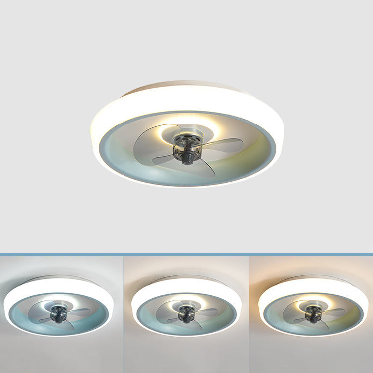Modern Acrylic LED Ceiling Fan Light - Lightweight Flush Mount Fixture