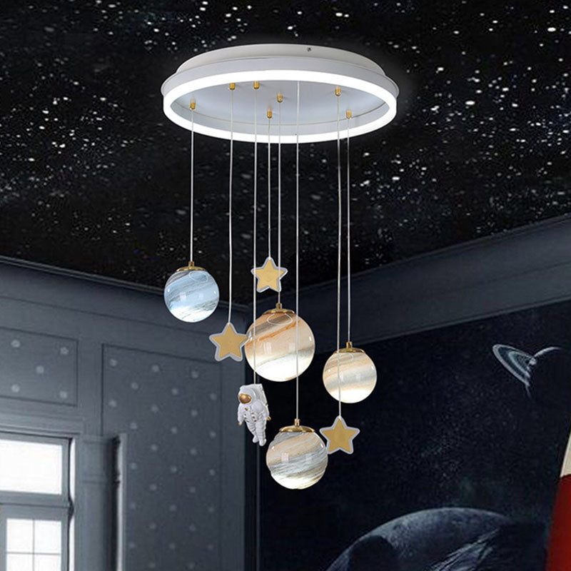 Contemporary Scandinavian Space Planet LED Kids Flush Mount Ceiling Light  

Illuminate your child's bedroom with this stylish Contemporary Scandinavian Space Planet Acrylic Glass Round Shade LED Flush Mount Ceiling Light. Perfect for creating a modern, w