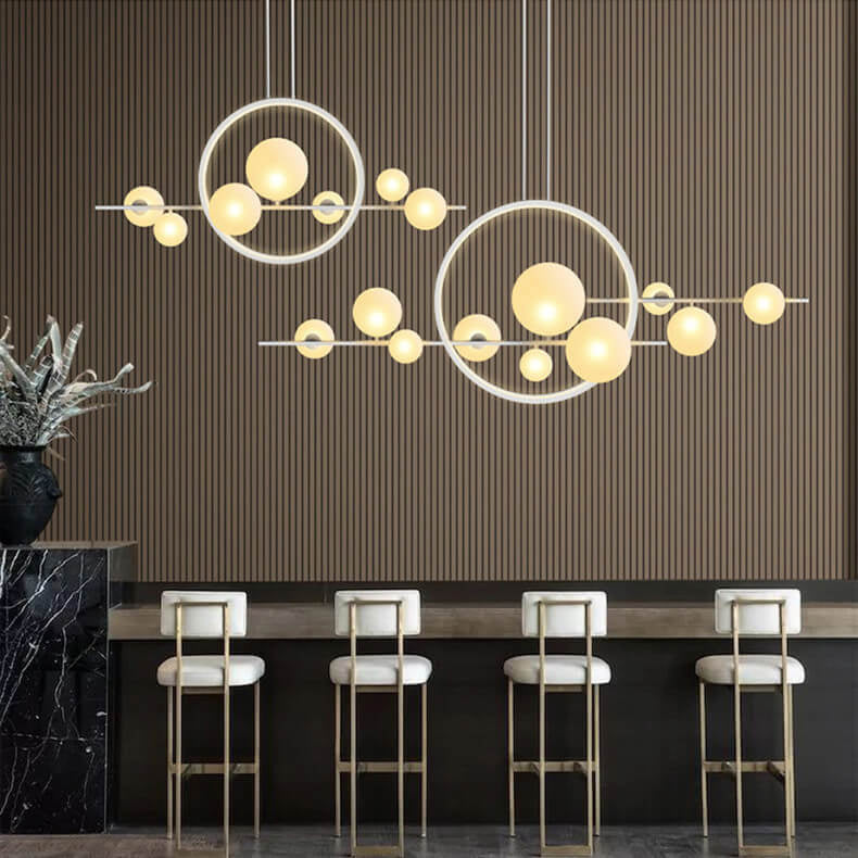 Modern Glass Bubble Chandelier - 7/10 Light Magic Bean Island Pendant Lighting