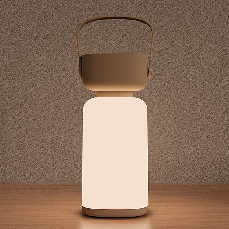 Modern Simplicity Waterproof Portable Plastic ABS Cylinder LED Table Lamp Outdoor Light for Patio, Garden, Camping, Rechargeable, Battery-Operated, Waterproof Outdoor Lighting, Versatile Decorative Table Lamp, Elegant Outdoor Decor, Stylish LED Light for