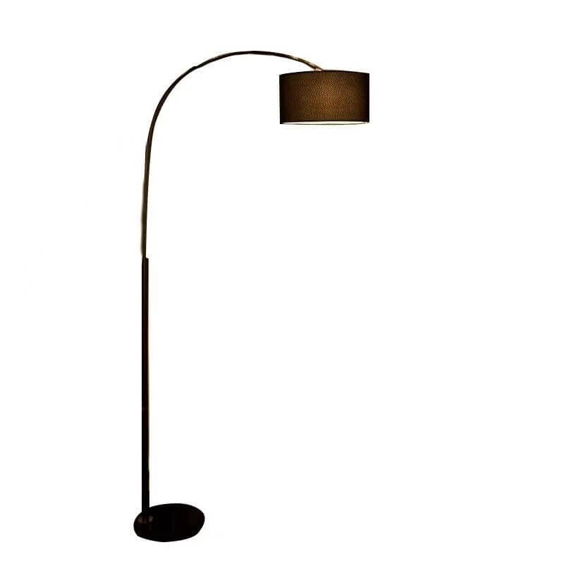 Nordic Fabric Column Shade Fishing Rod Floor Lamp - 1-Light Standing Design, Modern Home Lighting, Creative Decor, Adjustable Floor Lamp for Living Room & Bedroom