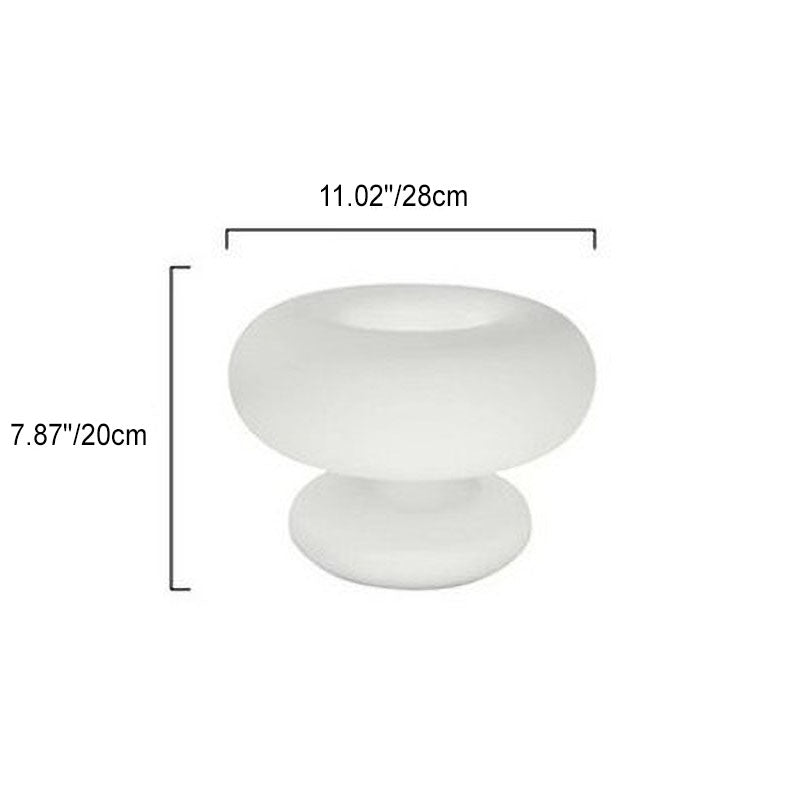 Danish Milk White Mushroom 1-Light Table Lamp - Modern Minimalist Lighting, Contemporary Home Decor, Elegant Nightstand Lamp, Stylish Interior Design, Soft Ambient Light Fixture, Scandi Inspired Lighting, Unique Home Accent, Designer Lamp for Living Room,
