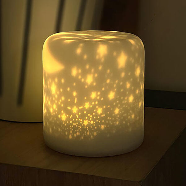 Starry Silicone LED Night Light Table Lamp - USB Rechargeable, Creative Design, Ideal for Kids & Home Decor