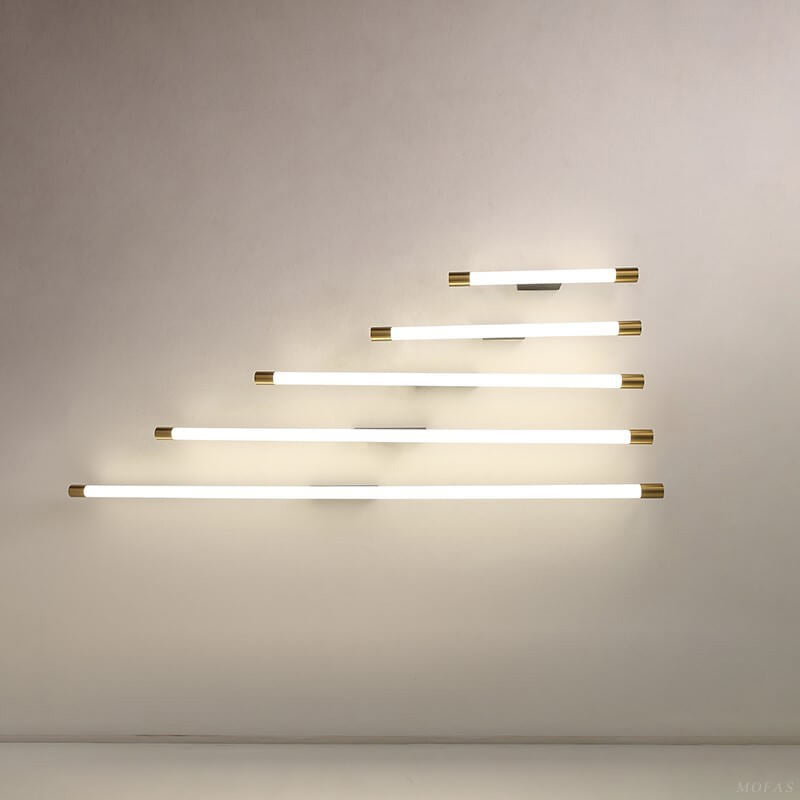 Modern Minimalist LED Wall Sconce - Thin Tube Aluminum Lamp for Living Room