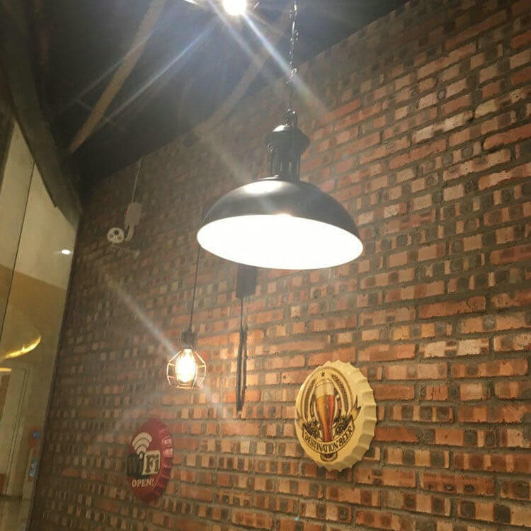 Vintage Industrial Pulley Wall Sconce - 1-Light Iron Lamp