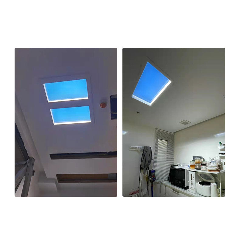 Modern Minimalist Blue Sky LED Ceiling Light - Flush Mount for Living Room