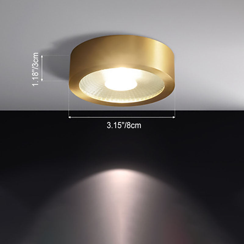 Modern Brass LED Spotlight Flush Mount Ceiling Light