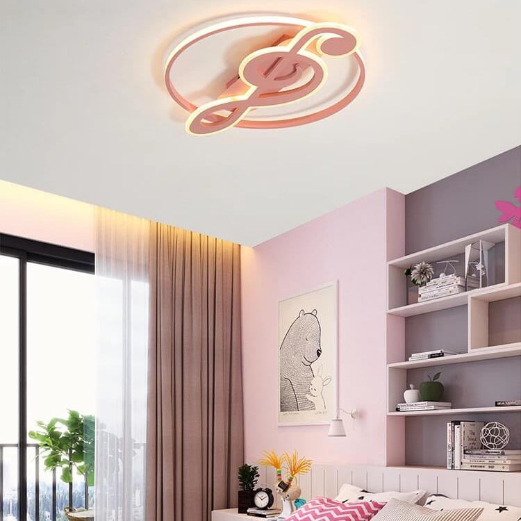 Nordic Creative Music Notes LED Flush Mount Ceiling Light