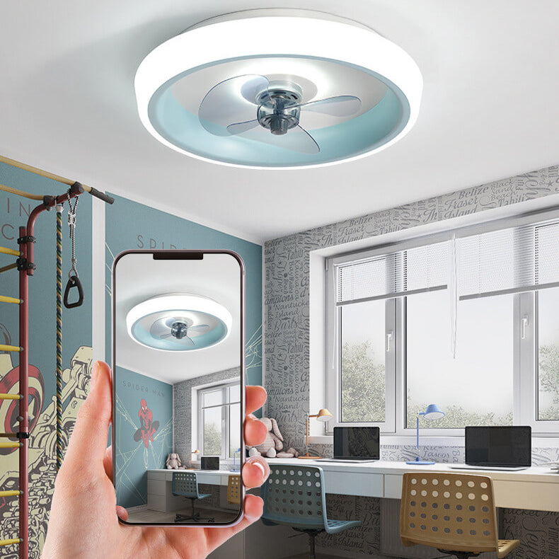Modern Acrylic LED Ceiling Fan Light - Lightweight Flush Mount Fixture