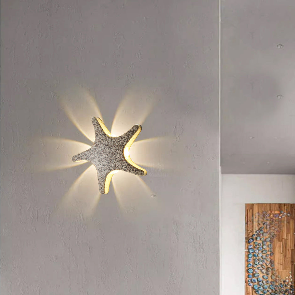 Contemporary Aluminum Starfish LED Waterproof Wall Sconce for Outdoor Patio Lighting