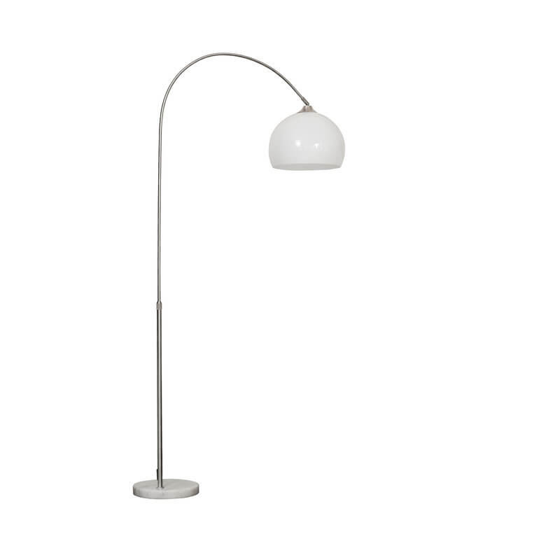 Modern Globe Acrylic Shade Fishing Rod Floor Lamp 1-Light Design