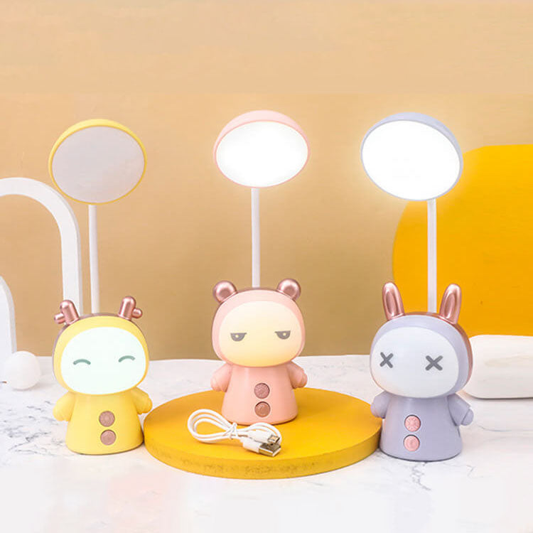 Cartoon Doll ABS Colorful Eye Care LED Desk Lamp for Kids
