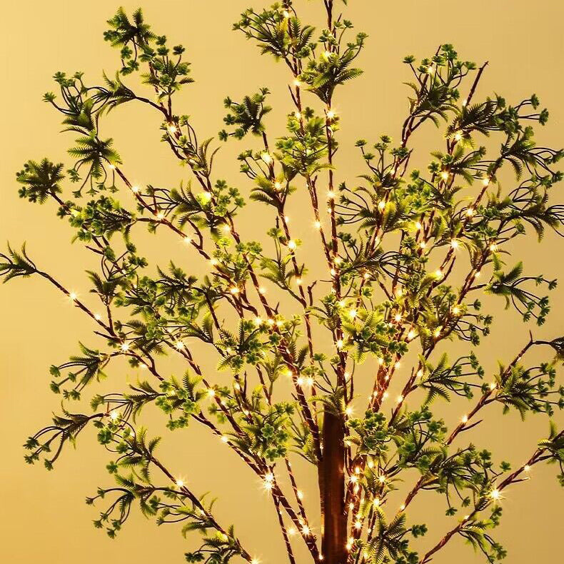 Modern Art Deco Waterproof Copper Tree USB LED Floor Lamp for Bedroom