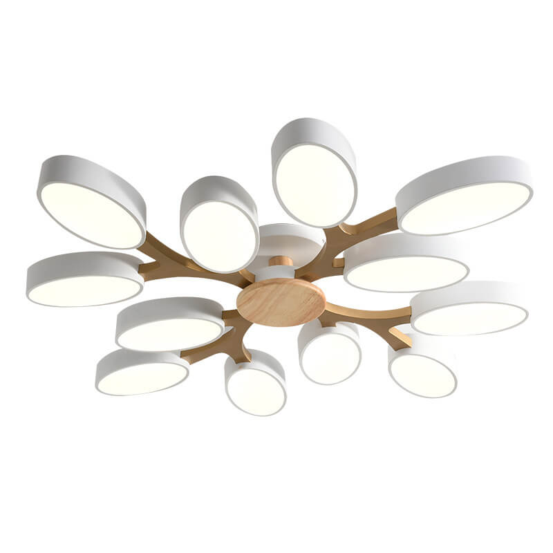 Nordic Wooden Tree Branch Petal LED Ceiling Light
