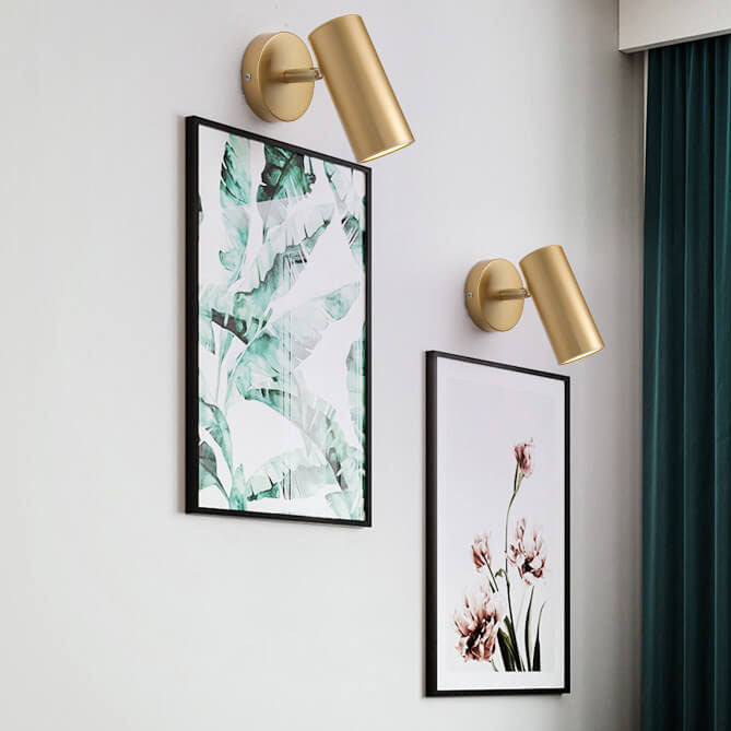 Modern Simplicity Cylindrical Spotlight 1-Light Reading Wall Sconce Lamp