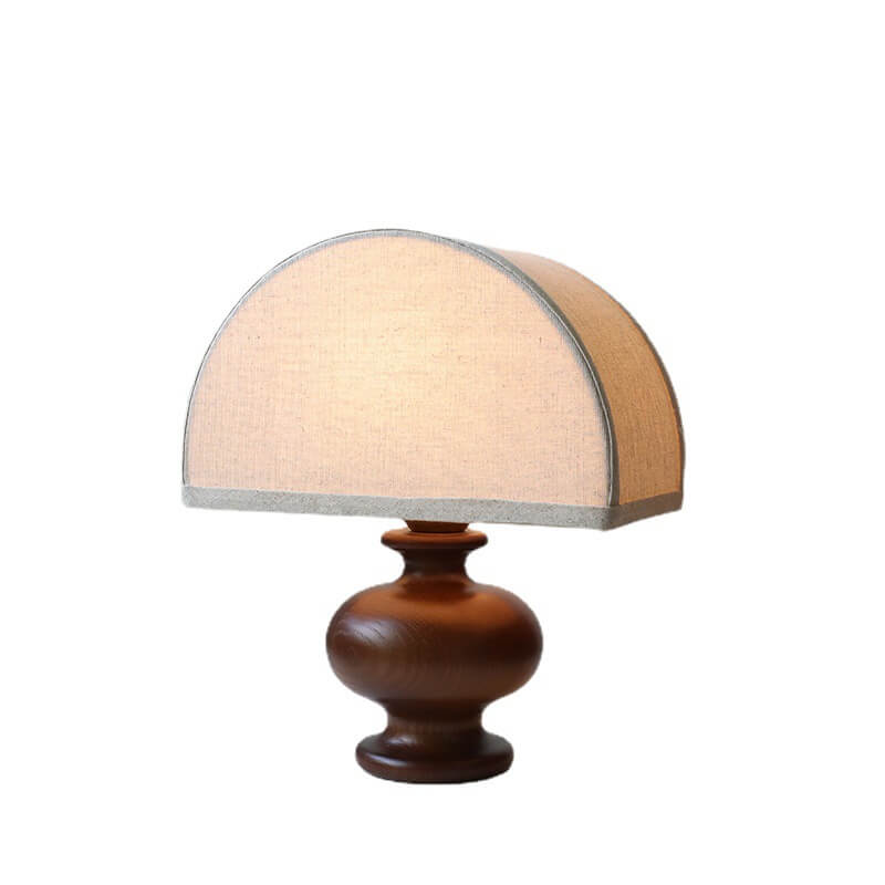 Japanese Wabi-Sabi Vintage Solid Wood 1-Light Table Lamp