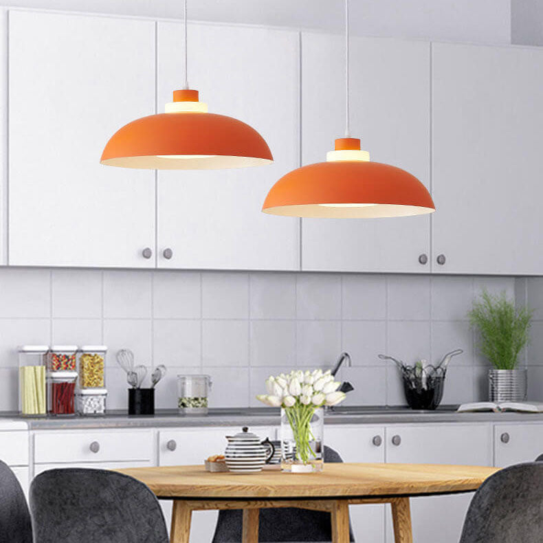 Modern Macaron Acrylic Aluminum Pendant Light - 1-Light Fixture