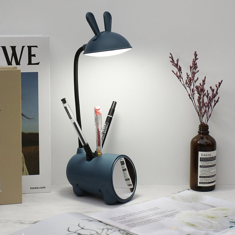 Cartoon Rabbit LED Touch USB Desk Lamp - Creative Pen Holder Light