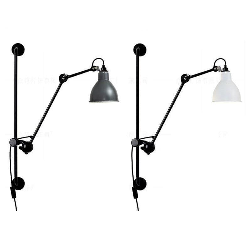 Industrial Vintage Iron Long Pole Swing Arm Wall Sconce Lamp