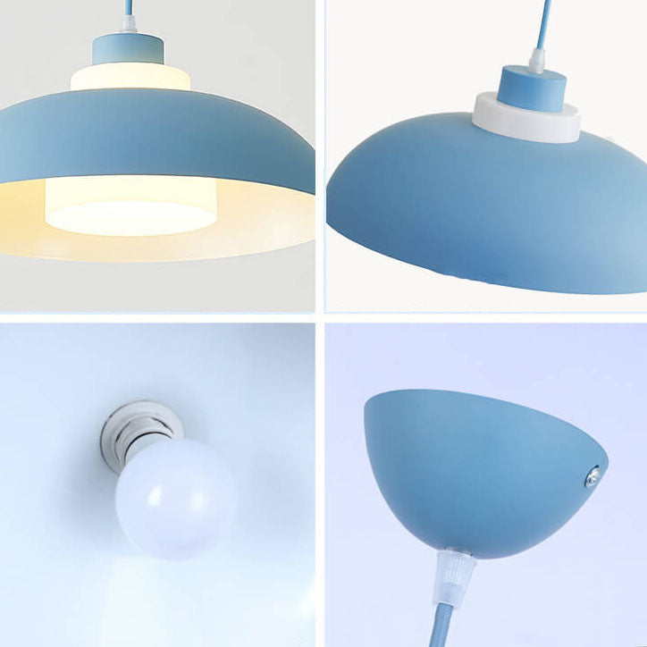 Modern Macaron Acrylic Aluminum Pendant Light - 1-Light Fixture