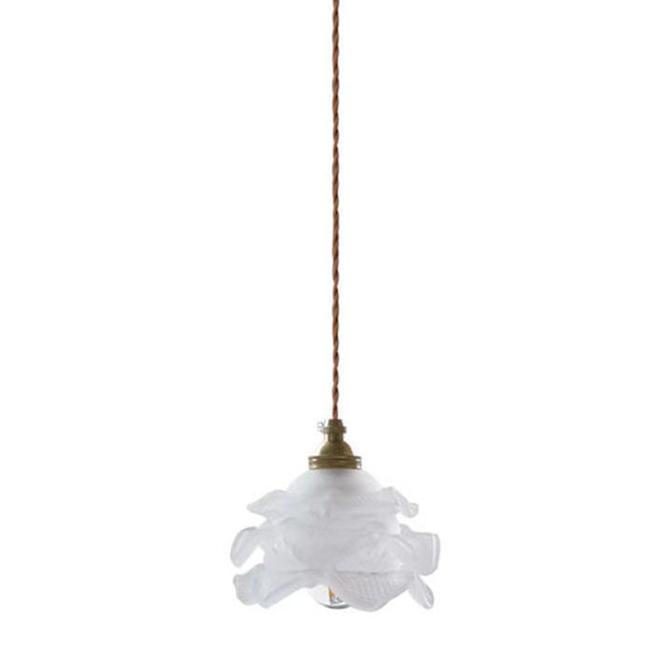 French Vintage Petal Glass LED Pendant Light