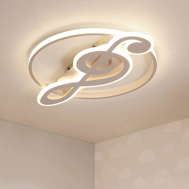 Nordic Creative Music Notes LED Ceiling Light - Flush Mount Fixture for Modern Homes