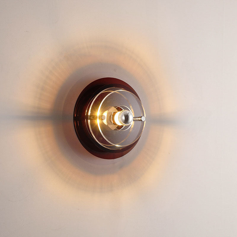 Contemporary Colorful Acrylic Flying Saucer Wall Sconce Lamp for Entertainment Room