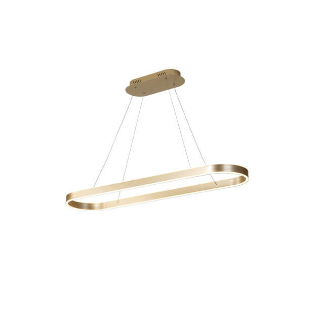 Modern Minimalist Oval Aluminum LED Chandelier - Light Luxury Lighting Fixture
