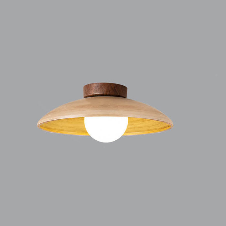 Wabi-Sabi Faux Woodgrain Semi-Flush Mount Ceiling Light - 1-Light Flying Saucer Design

Illuminate your space with our Wabi-Sabi Faux Woodgrain Semi-Flush Mount Ceiling Light. This stylish 1-light fixture combines the timeless beauty of natural wood grain