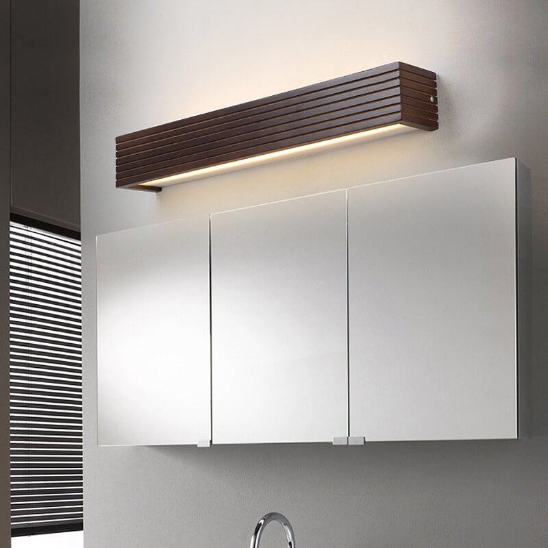 Modern Chinese Walnut Wall Sconce LED Lamp - Stylish Vanity Light Fixture