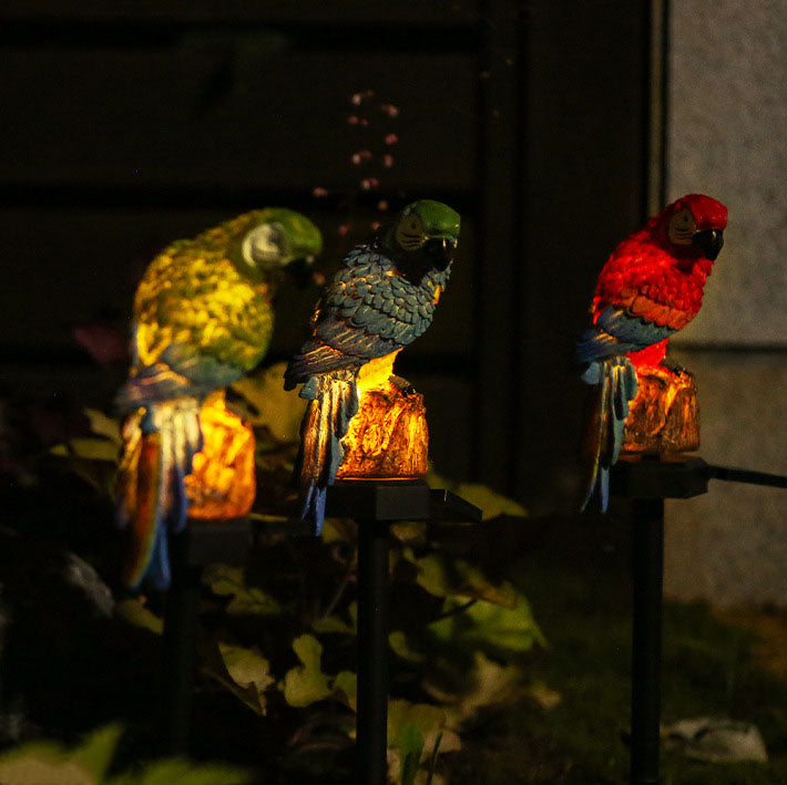 Colorful Waterproof Solar Parrot LED Lawn Light for Landscape Decor