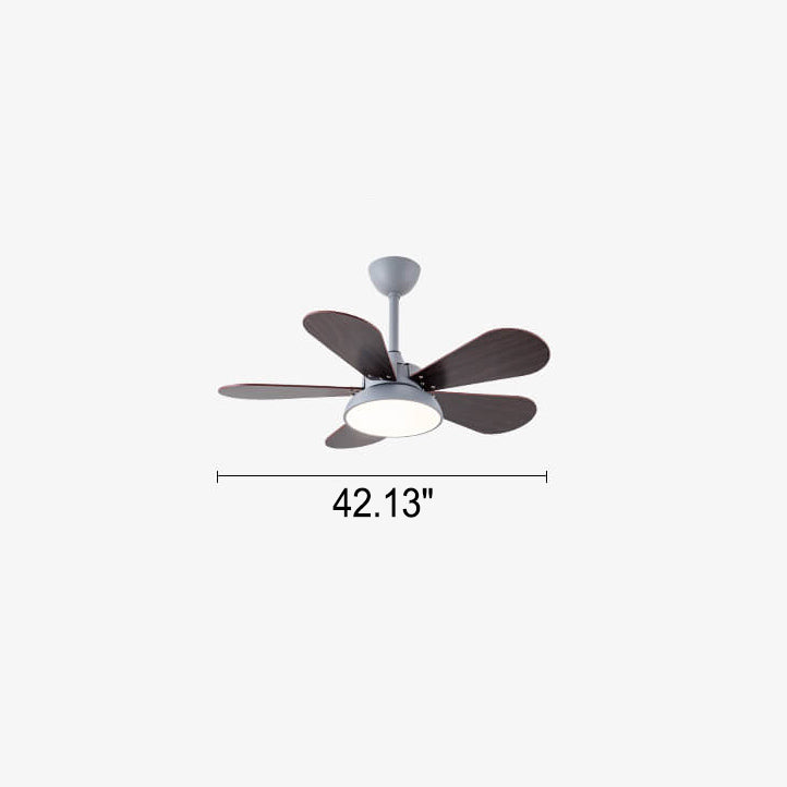 Colorful Round Fan Leaf Kids Downrods Ceiling Light