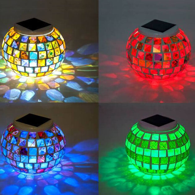 Tiffany Solar Waterproof LED Mosaic Lawn Light - Outdoor Decorative Lighting