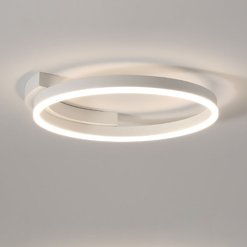 Modern Minimalist LED Flush Mount Ceiling Light – Acrylic & Aluminum Circle Ring for Living Room