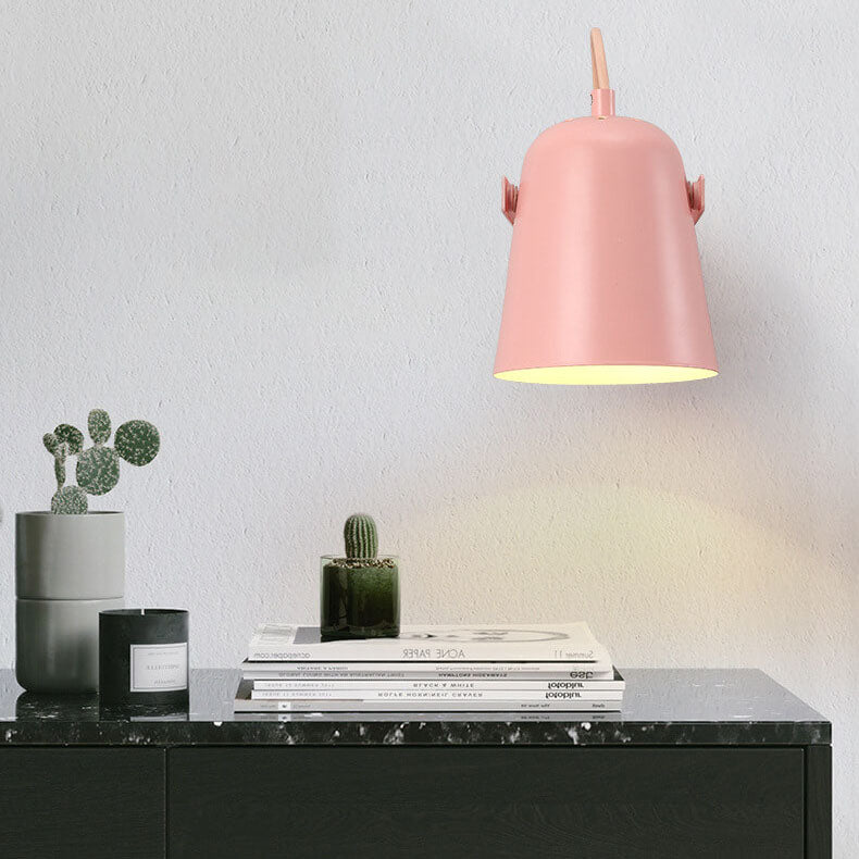 Nordic Macaron Iron Cylinder Dome Wall Sconce Lamp - 1-Light Modern Fixture for Home Decor, Stylish Lighting for Living Room, Bedroom, and Hallway