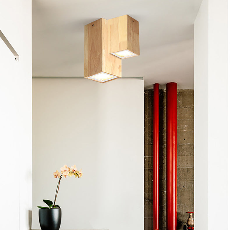 Nordic Creative Log Tube LED Flush Mount Ceiling Light