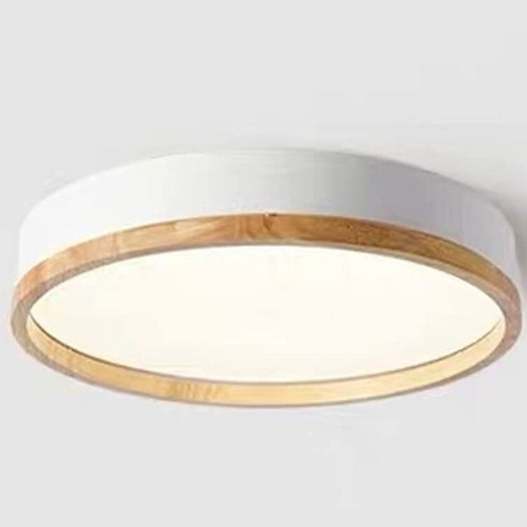 Simple Macaron Round Acrylic LED Flush Mount Ceiling Light - Modern Lighting Fixture for Home, Kitchen, and Hallway, Energy Efficient Design