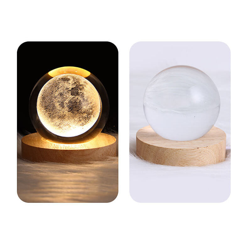 Contemporary Crystal Ball USB LED Night Light Lamp for Bedroom
